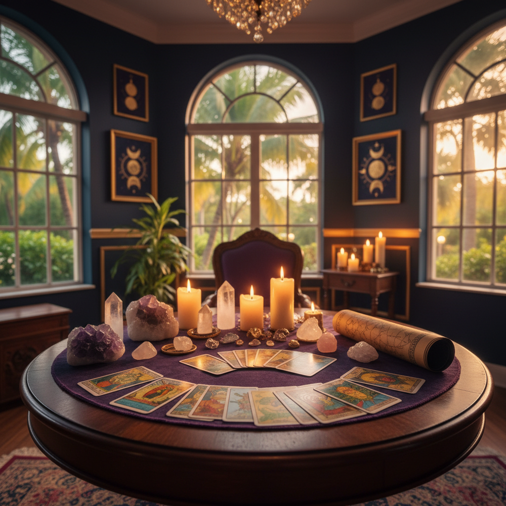 Psychic reading session at Astrologer Florida Fort Lauderdale center
