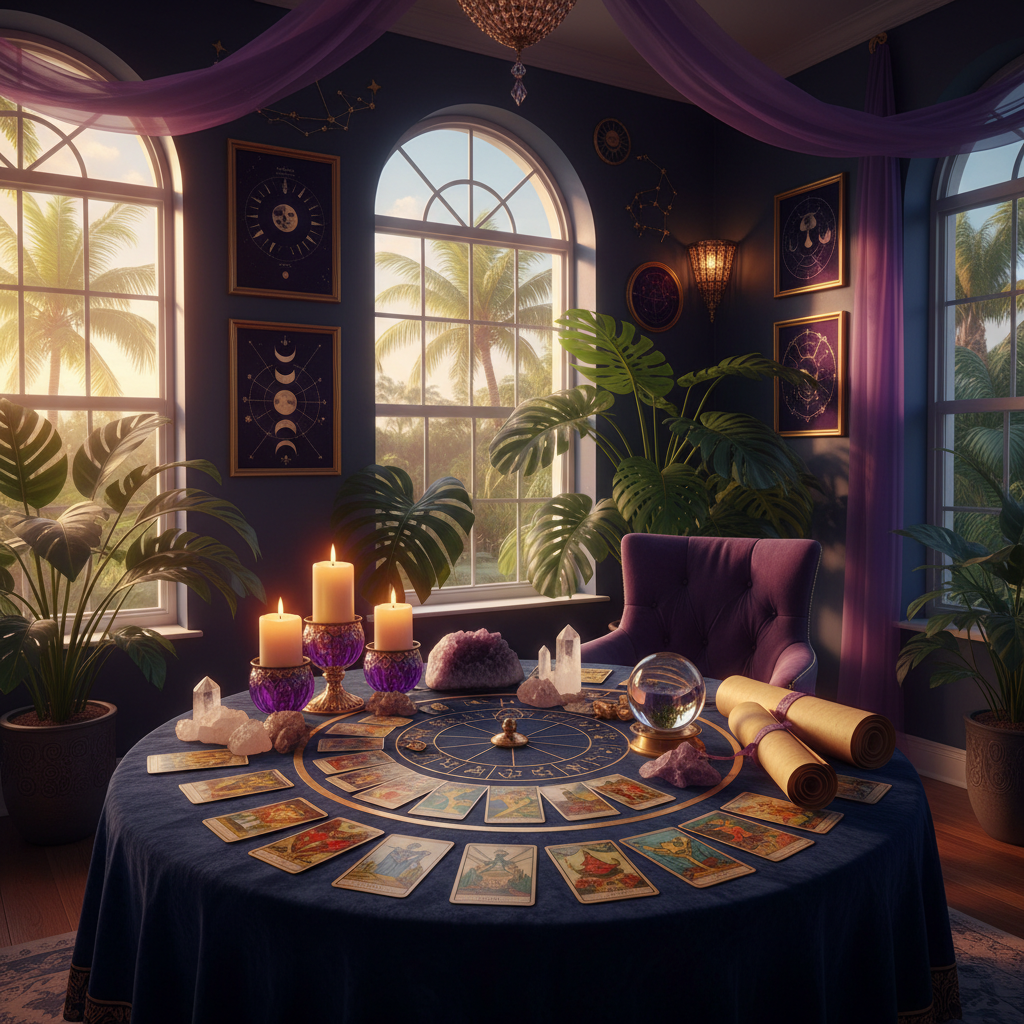 Psychic reading session at Astrologer Florida in Fort Lauderdale