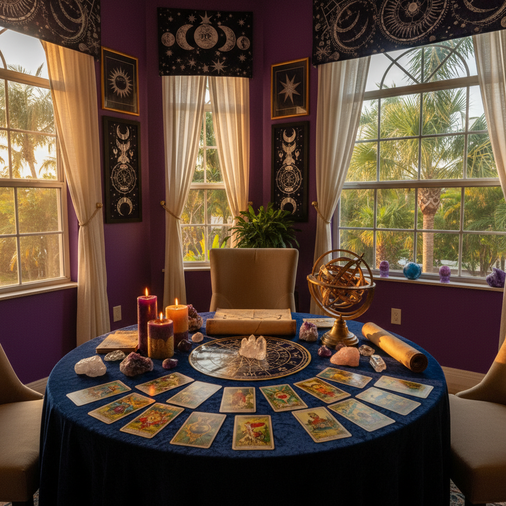 Psychic reading session in Fort Lauderdale Florida with expert astrologer
