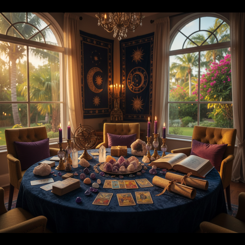 Psychic reading session in Fort Lauderdale Florida center