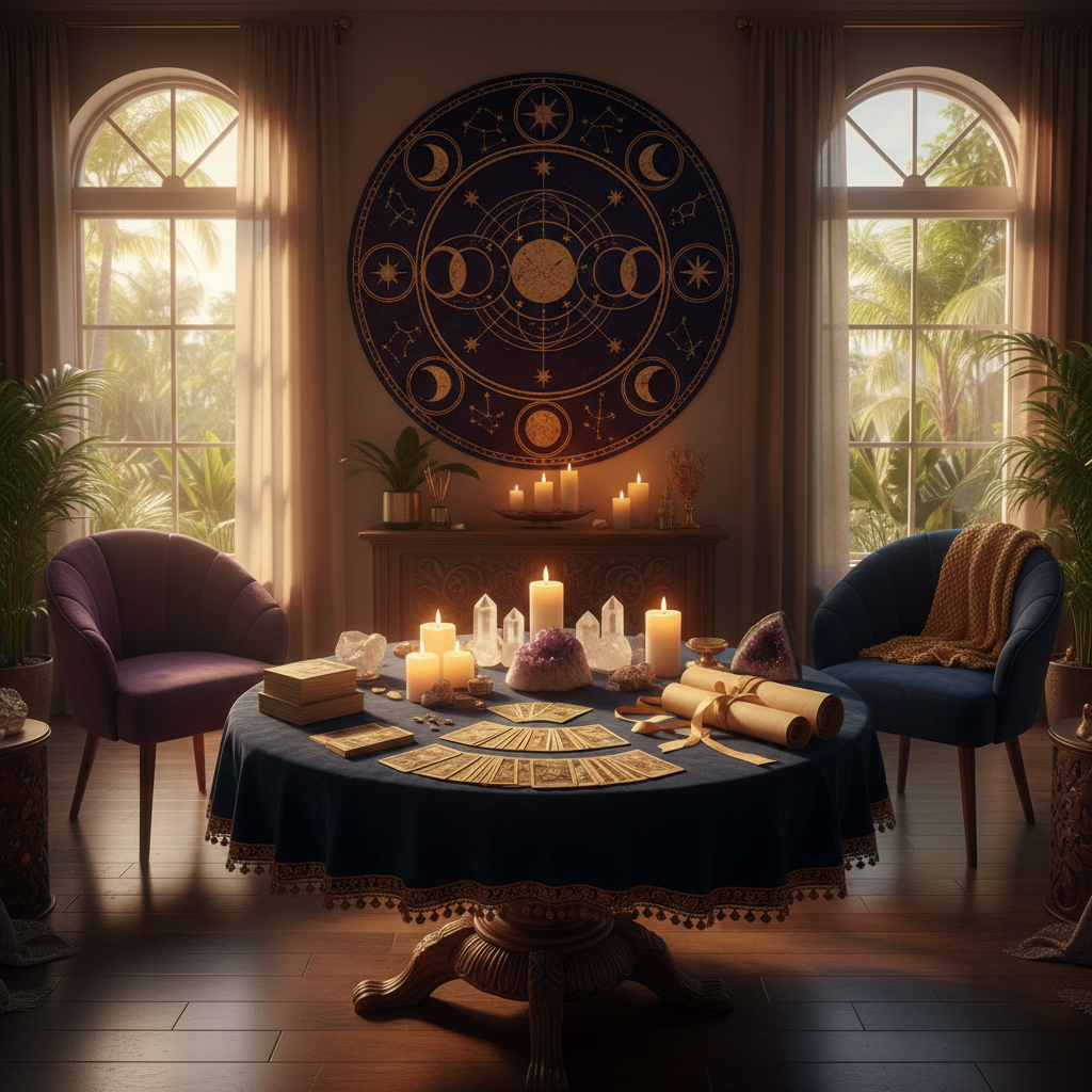Psychic reading session in Fort Lauderdale Florida center