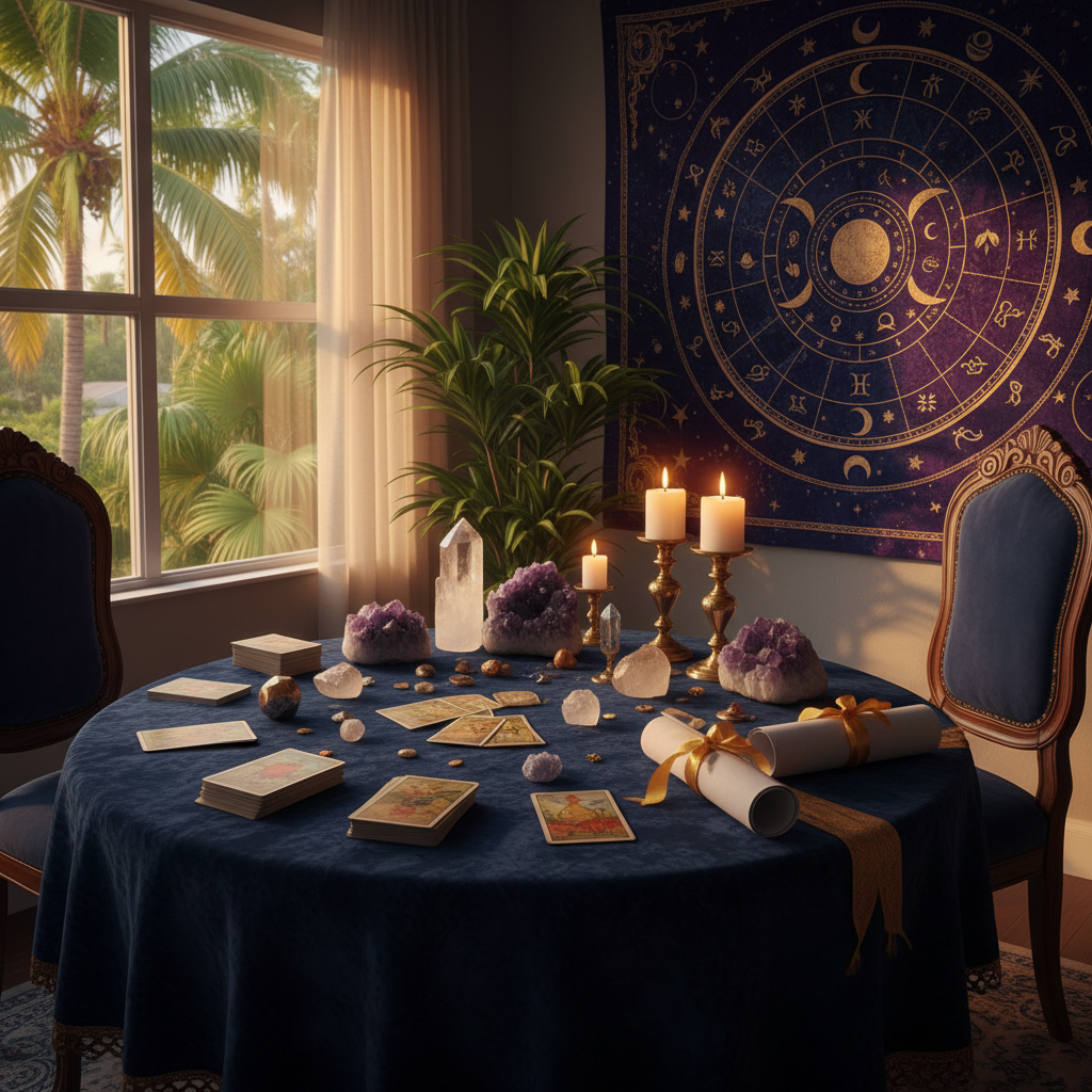 Psychic reading session in Fort Lauderdale Florida spiritual center