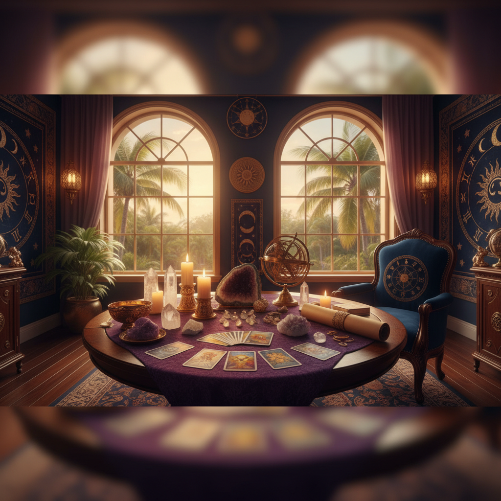 Psychic reading session at Astrologer Florida Fort Lauderdale center