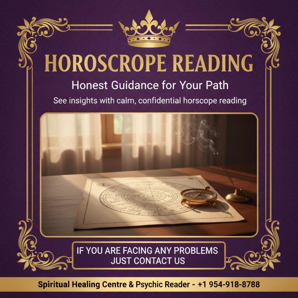 Horoscope reading with astrology chart and compass in Coral Springs