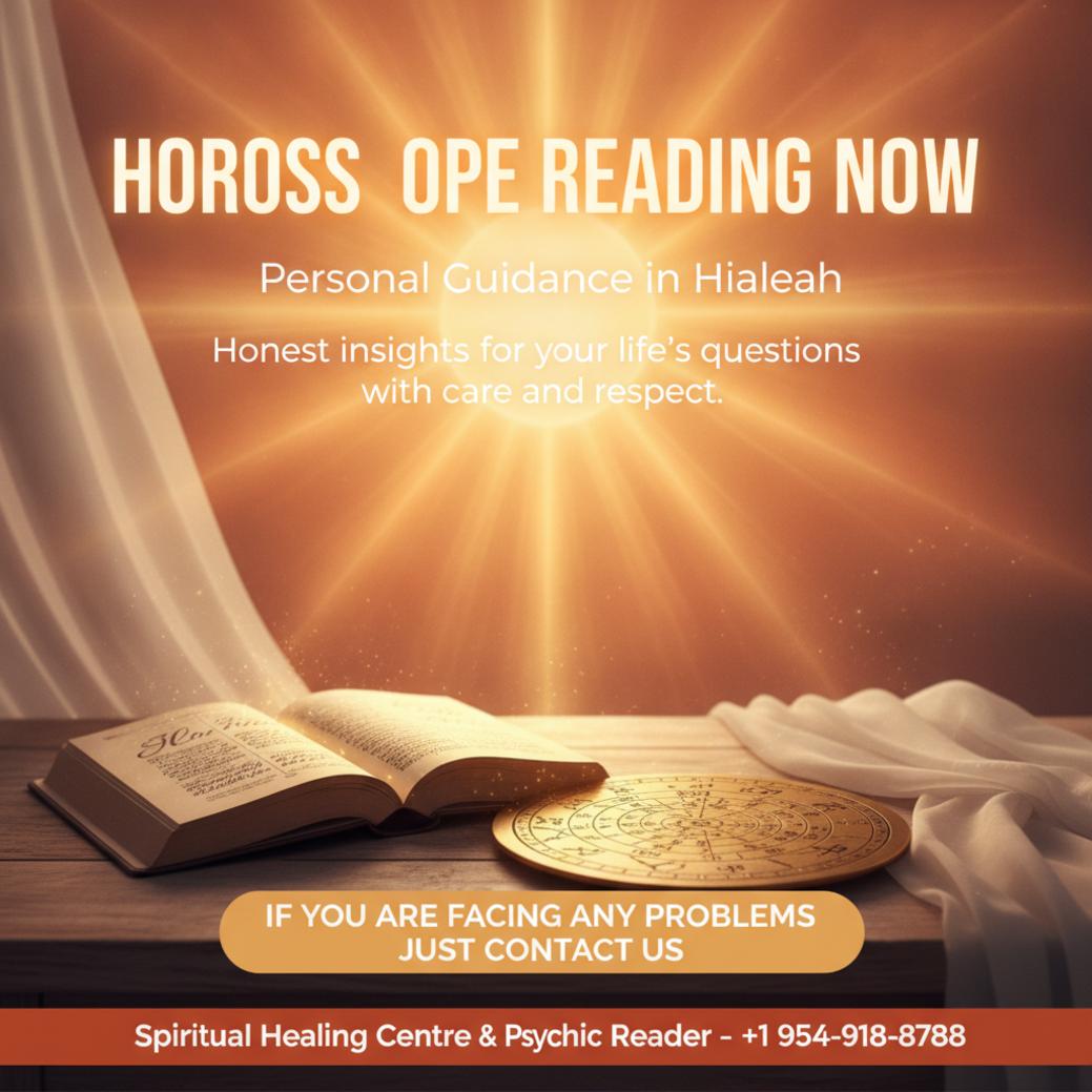 Calm horoscope reading setup with astrology charts in Hialeah, FL
