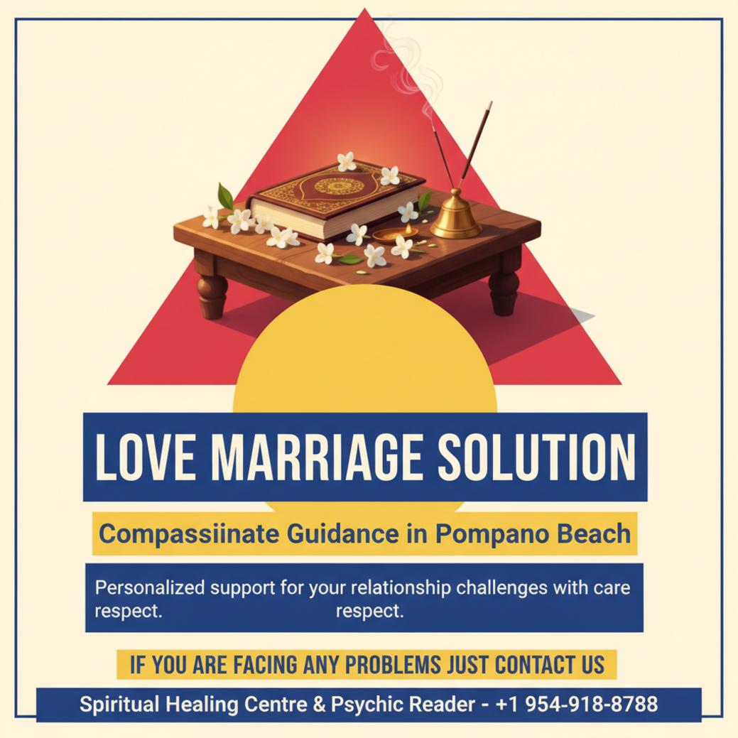 Close-up of kundli book with flowers and incense, love marriage solution in Pompano Beach