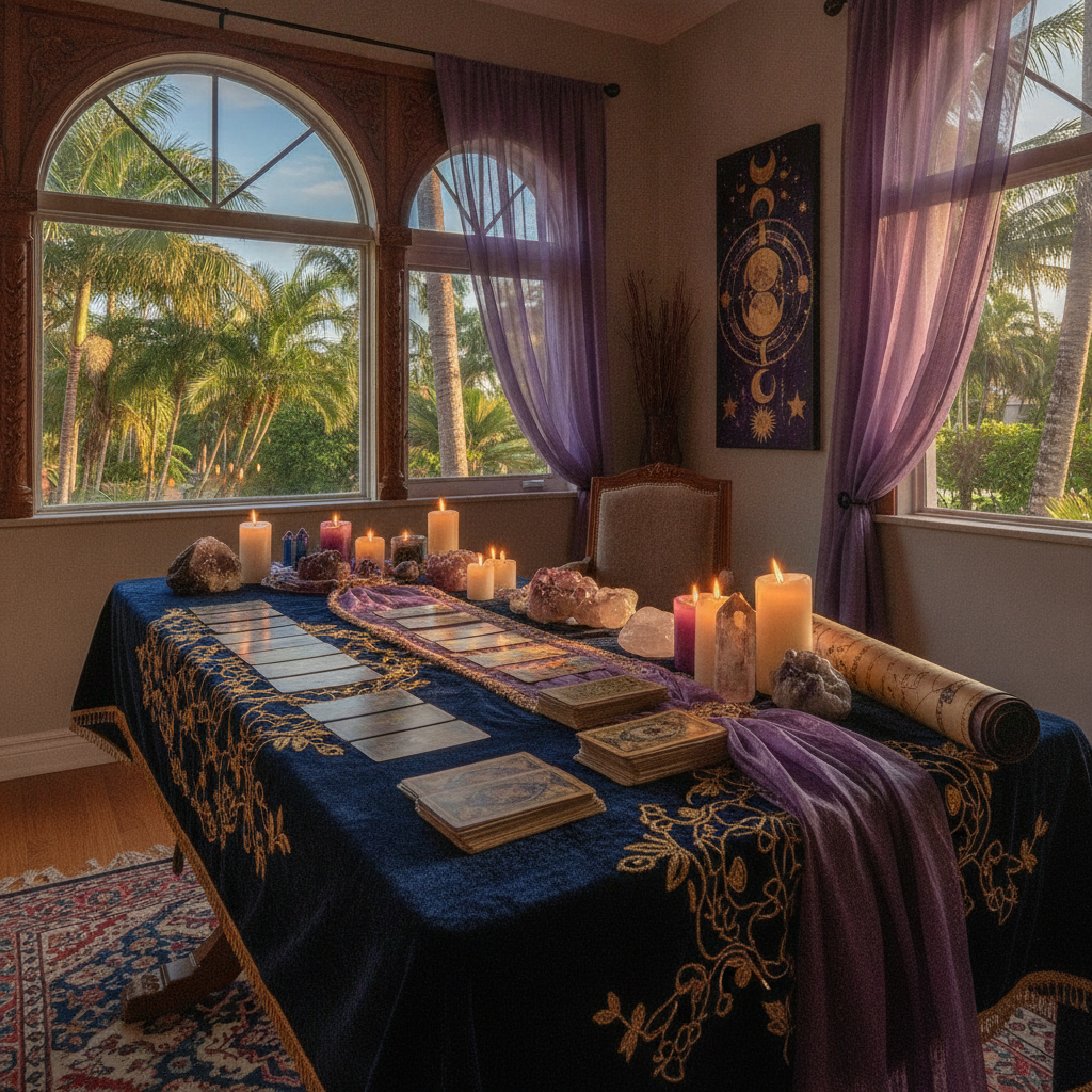 Psychic reading session at Astrologer Florida in Fort Lauderdale office