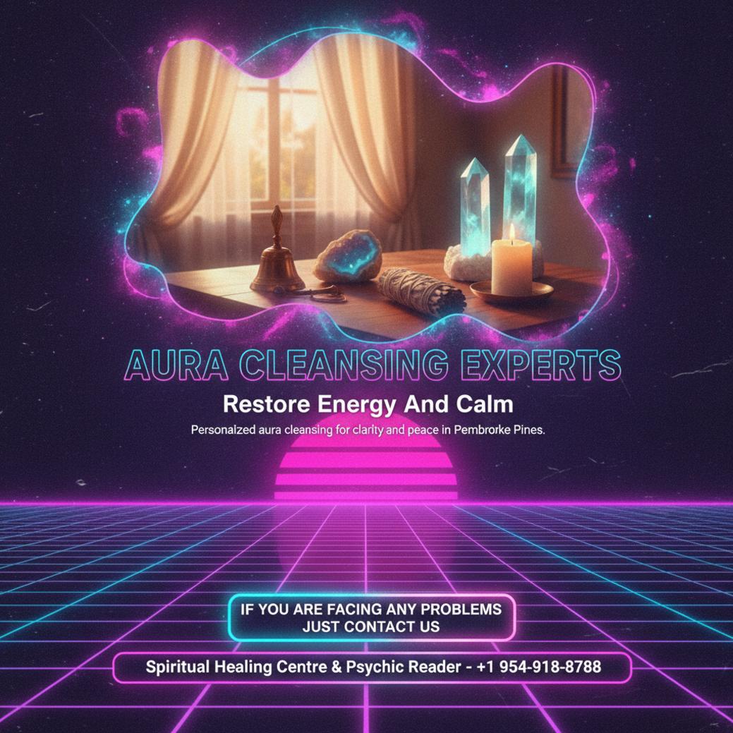 Aura cleansing session tools on table with soft natural light Pembroke Pines