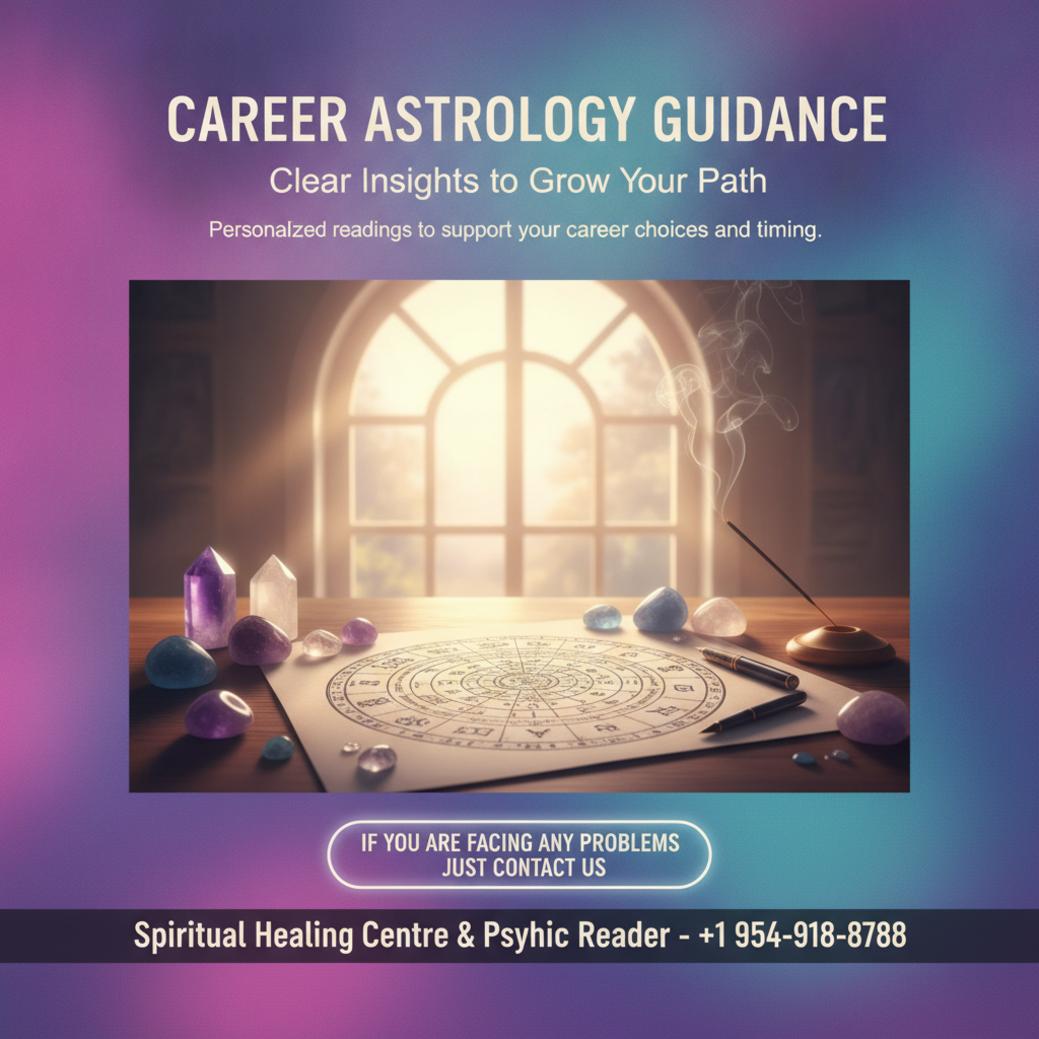 career astrology guidance chart with crystals in Fort Lauderdale setting
