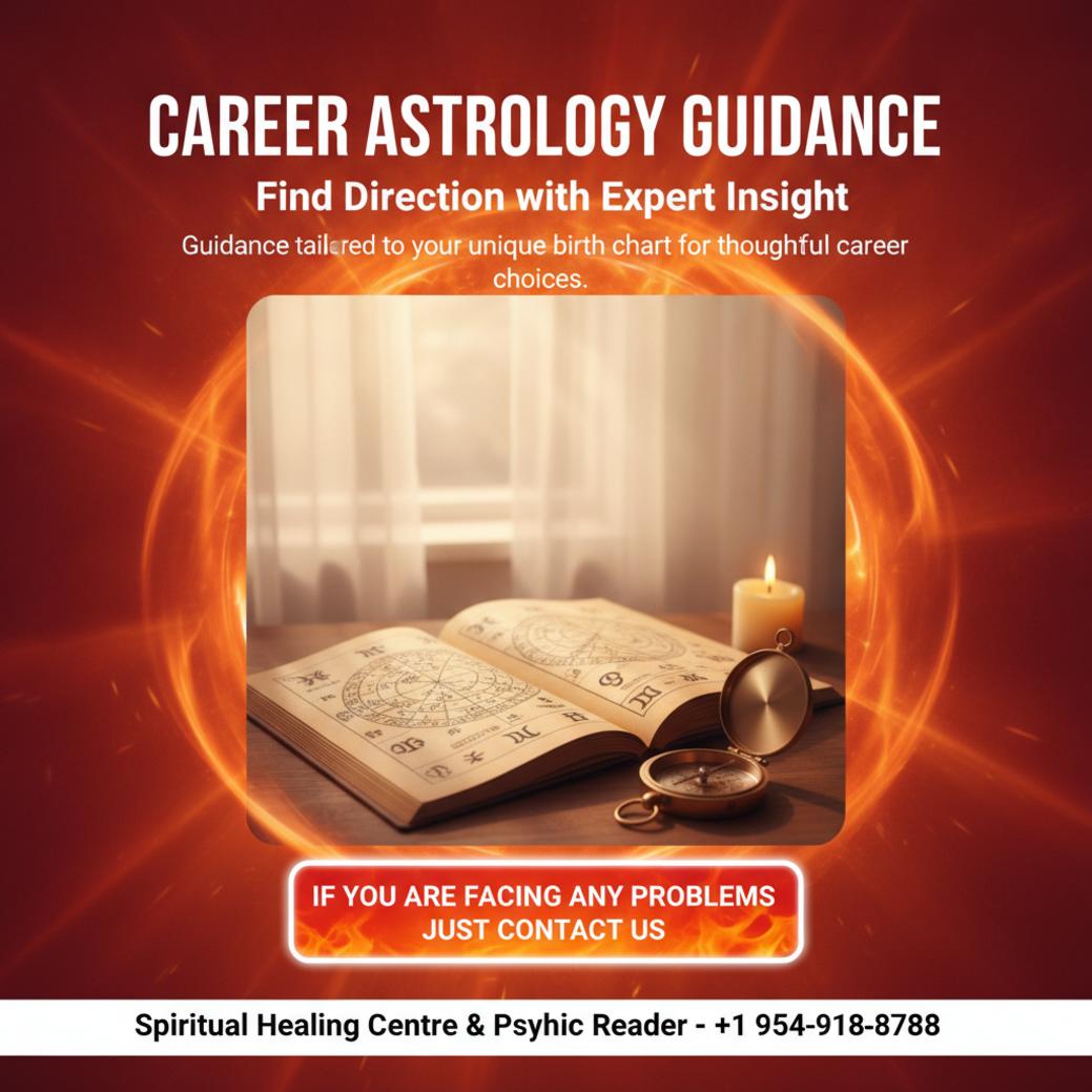 career astrology guidance chart on desk with candle Hollywood FL