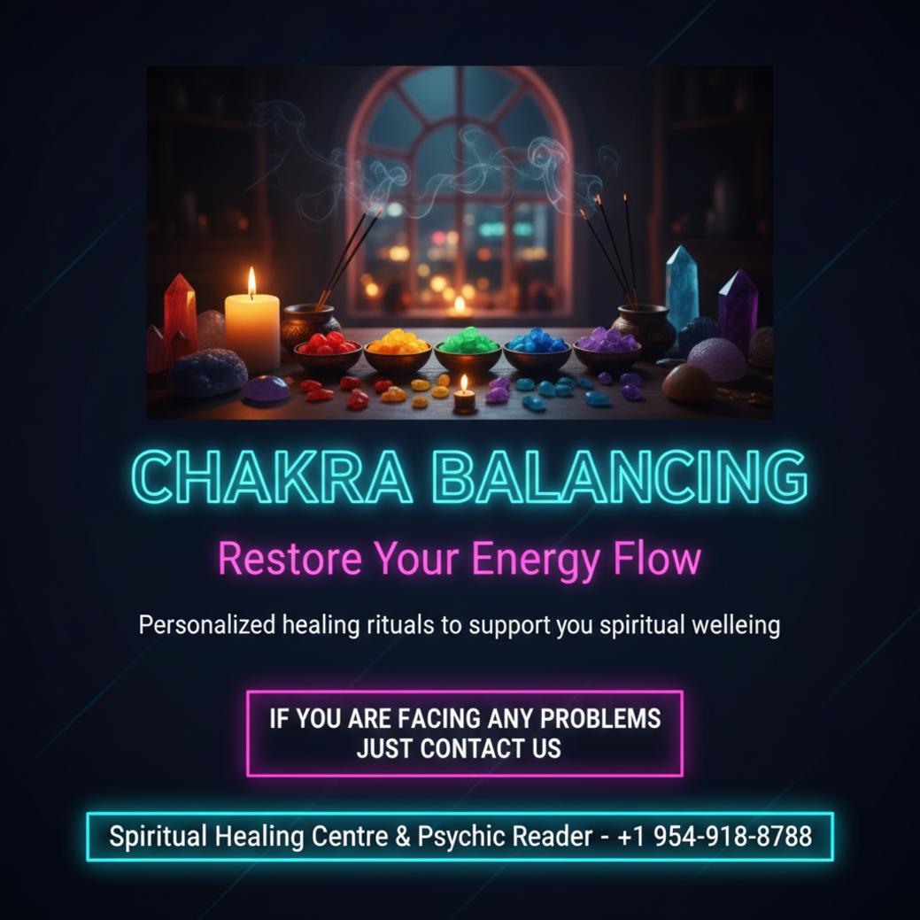 chakra balancing practice with crystals and candles in Hollywood, FL