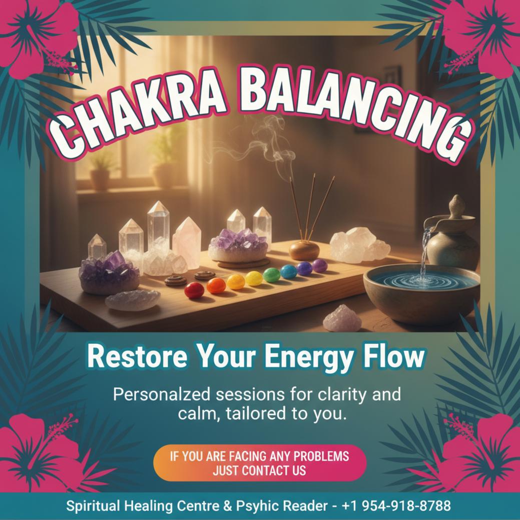 Softly lit meditation altar for chakra balancing in Pembroke Pines