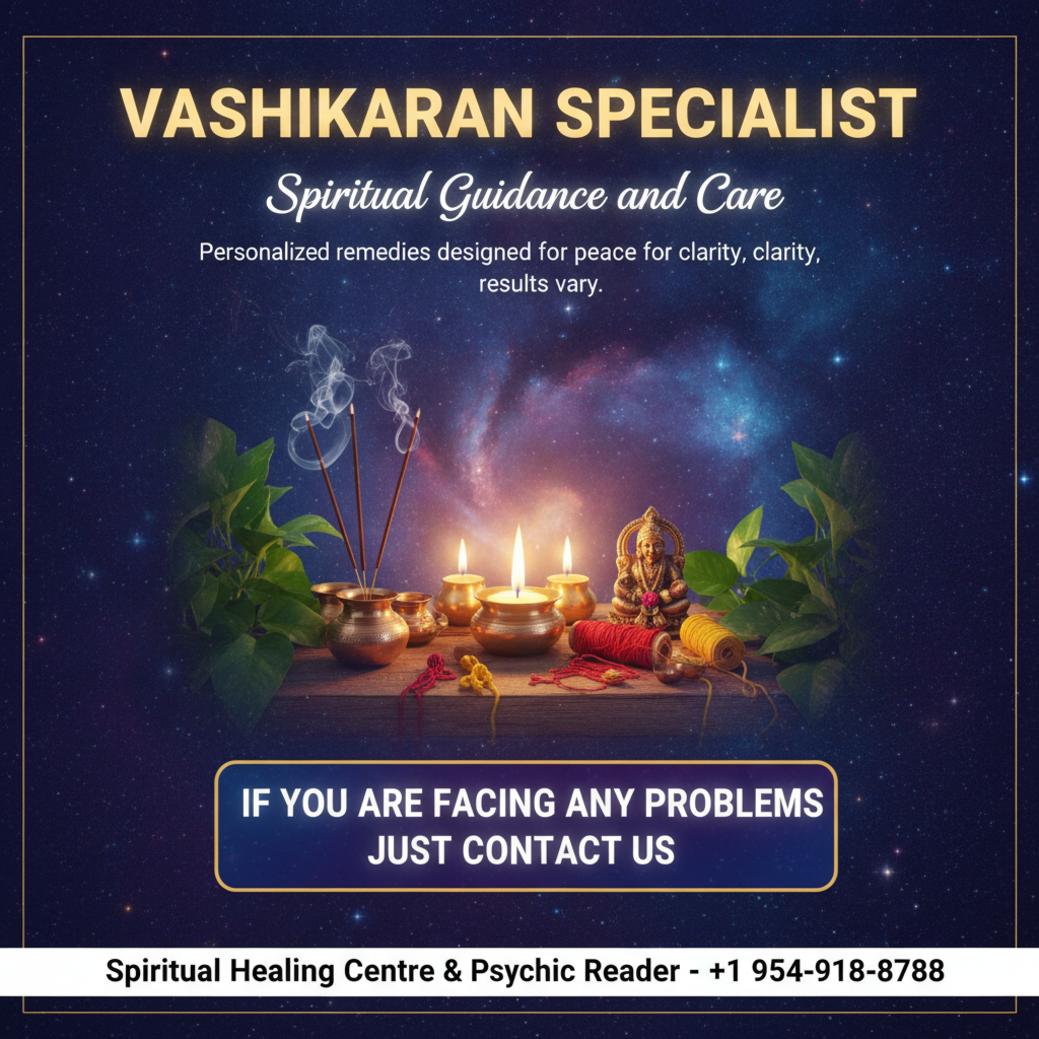 Calm vashikaran specialist altar with ritual items indoors Deerfield Beach