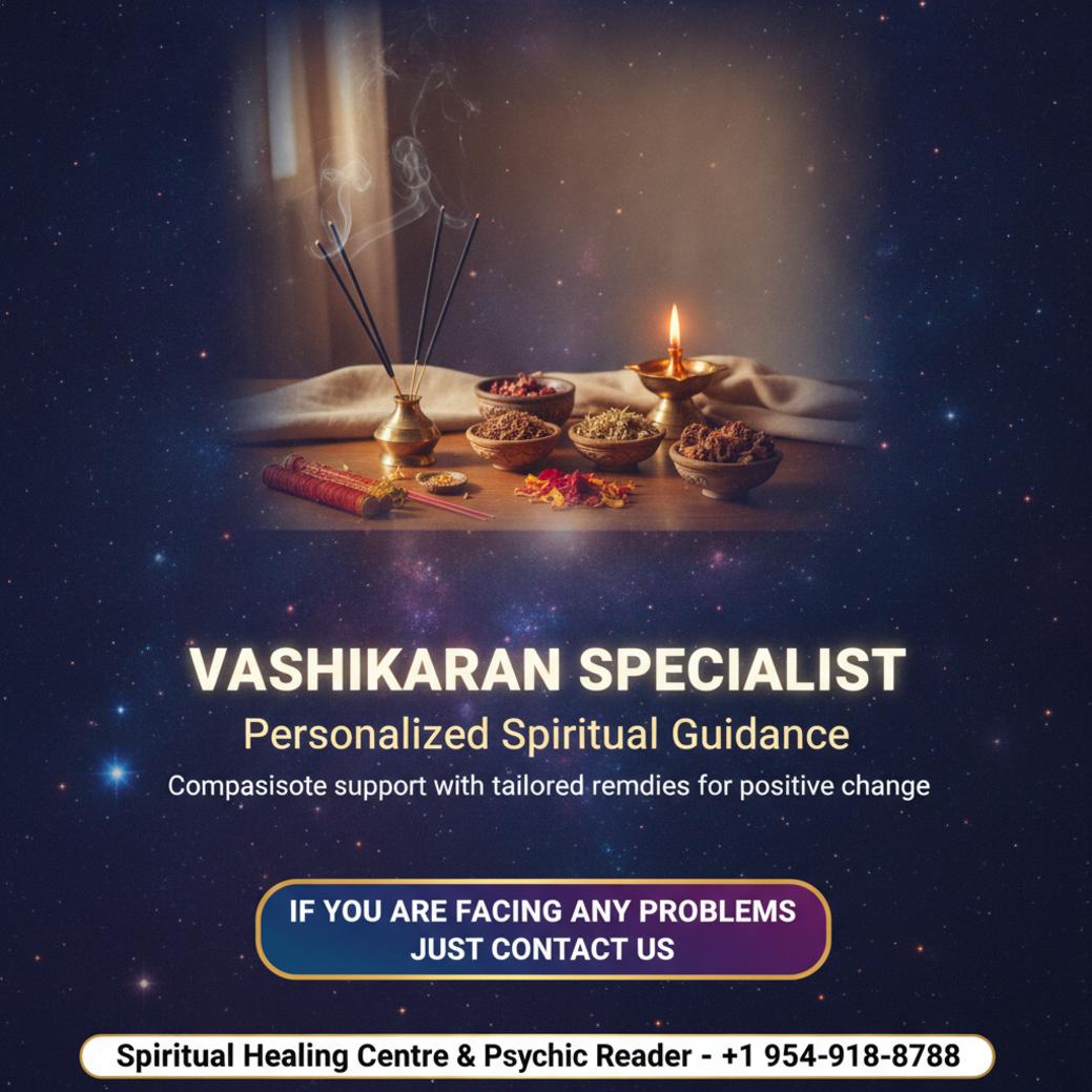 Vashikaran specialist ritual items on wooden table Miramar FL
