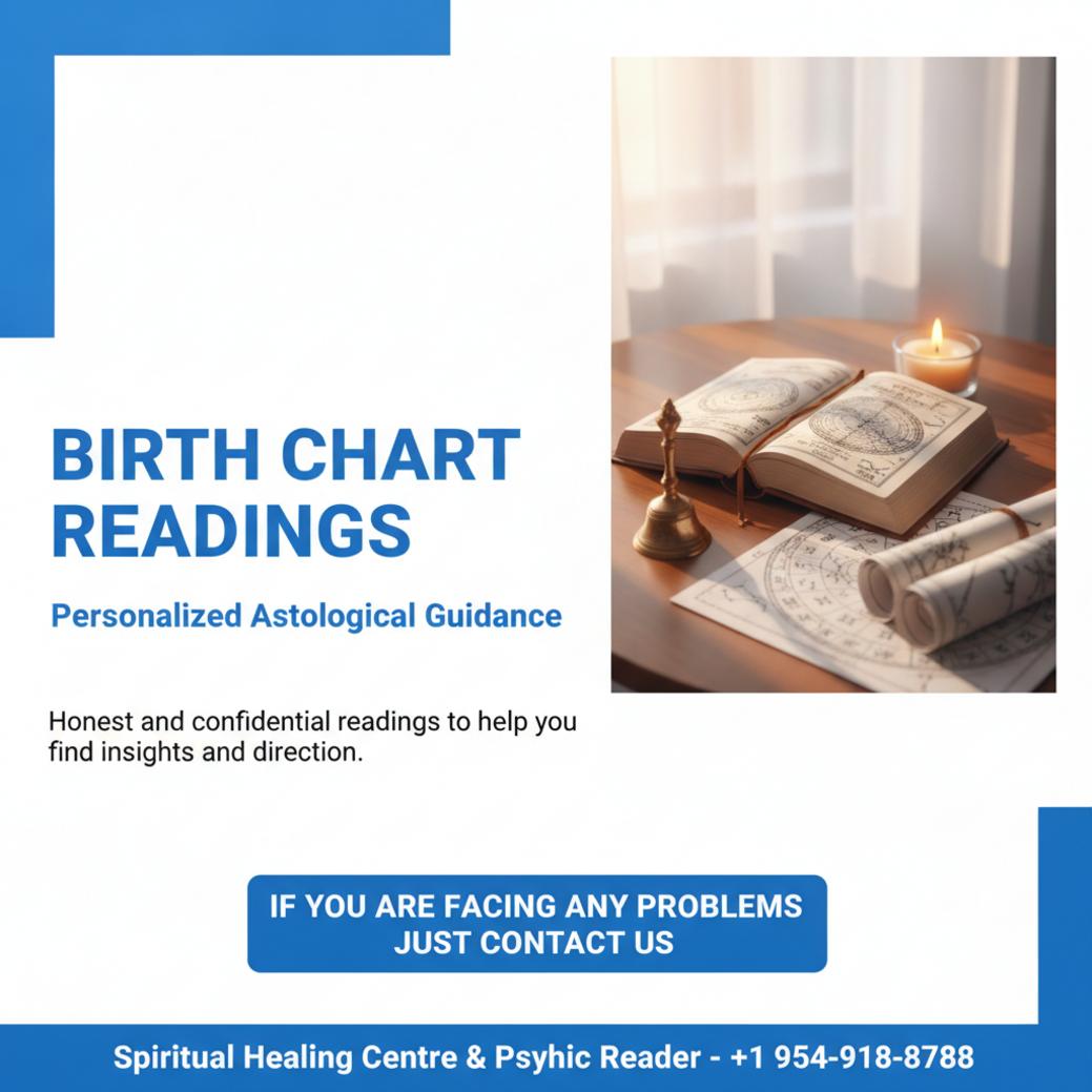 Birth chart reading materials on table with soft light Florida