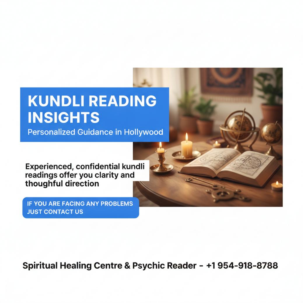 Kundli reading chart and astrological instruments in Hollywood setting